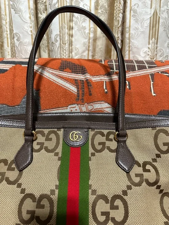 GUCCI ❤️🌟OPHIDIA JUMBO GG TOTE BAG - Picture 2 of 13